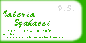 valeria szakacsi business card